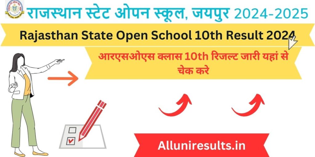 Rajasthan State Open School 10th Result 2024